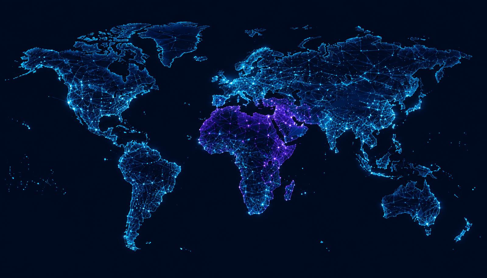 ESSA IT çok dilli yapay zeka ağı için MENA ve Afrika odaklı dünya haritası